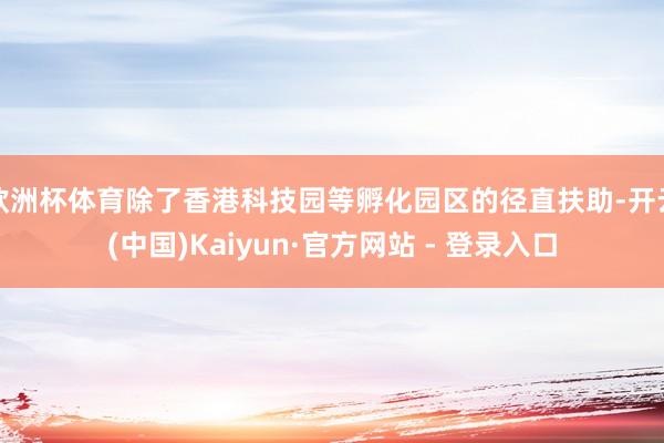 欧洲杯体育除了香港科技园等孵化园区的径直扶助-开云(中国)Kaiyun·官方网站 - 登录入口